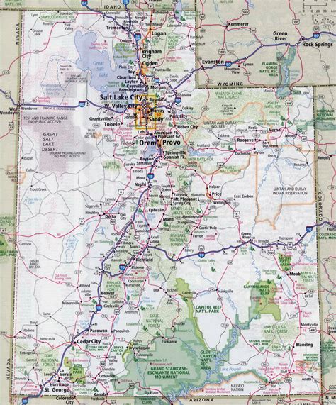 map of southern utah towns.